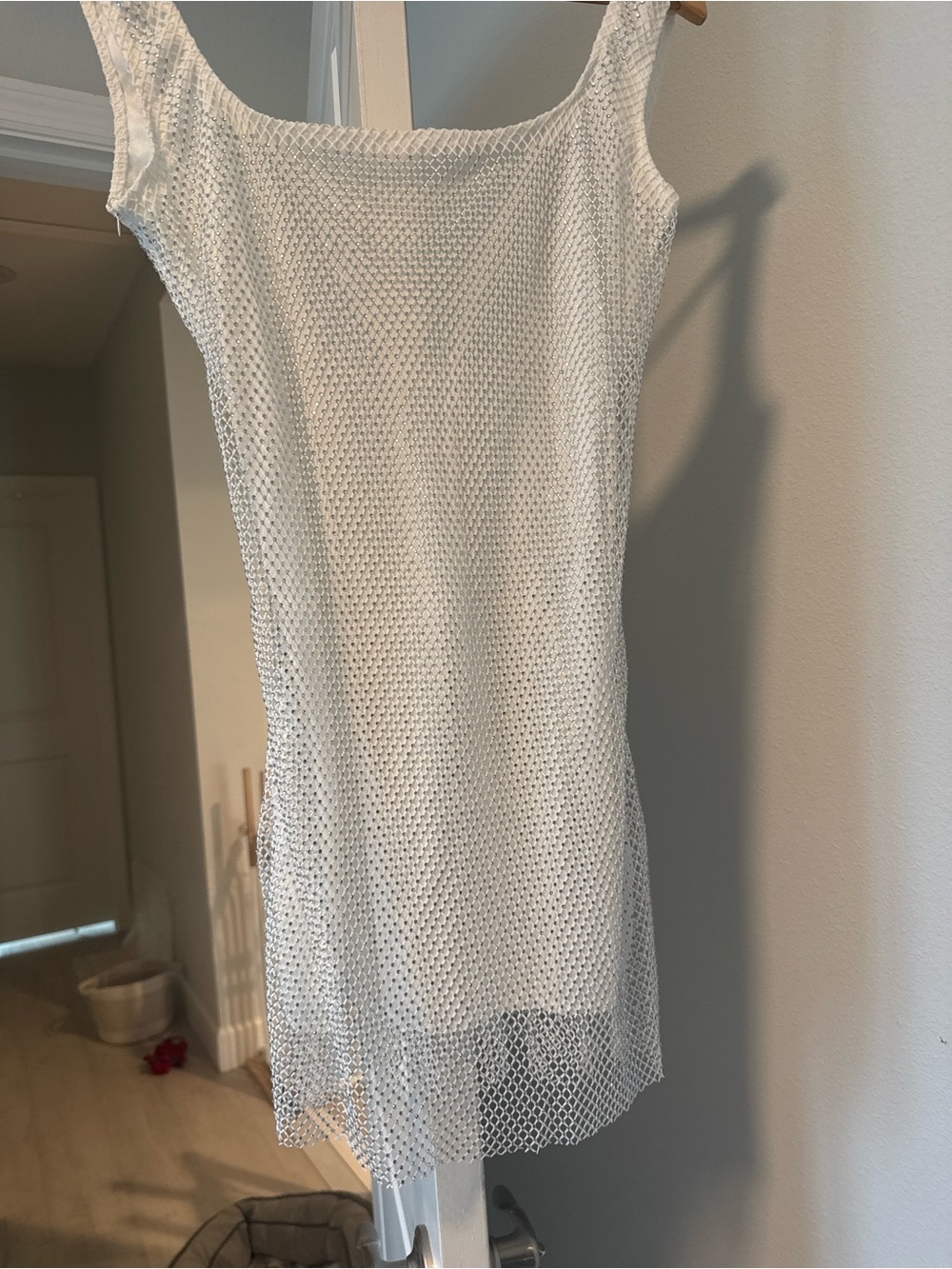 SHEIN White Crochet Mini Dress